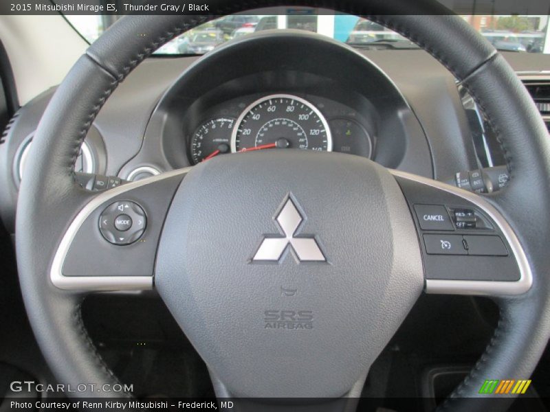 Thunder Gray / Black 2015 Mitsubishi Mirage ES