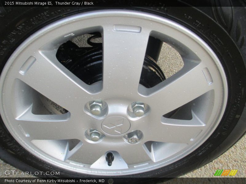 Thunder Gray / Black 2015 Mitsubishi Mirage ES