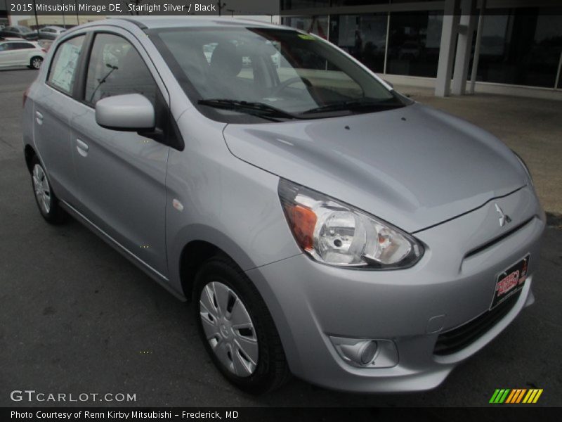 Starlight Silver / Black 2015 Mitsubishi Mirage DE