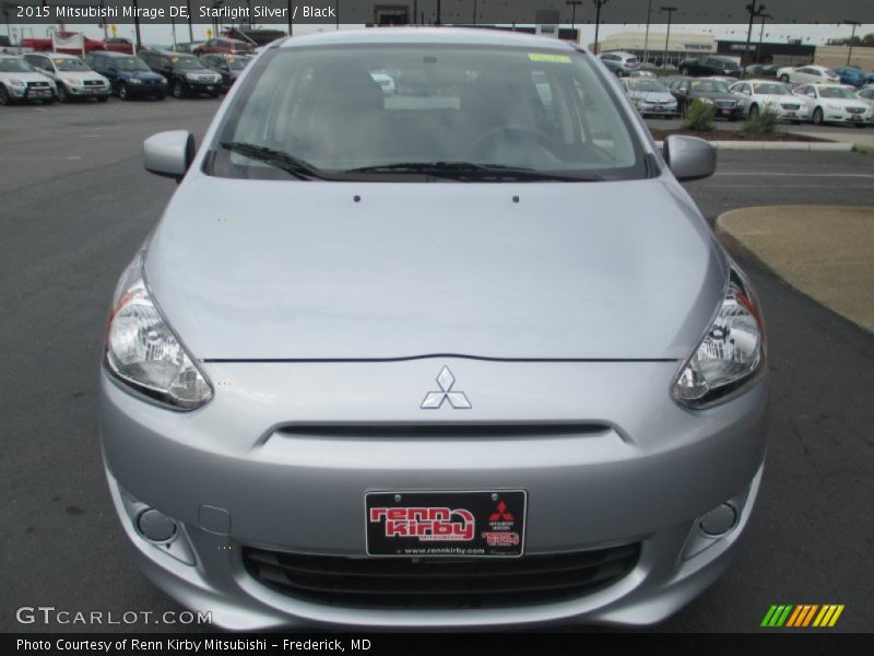 Starlight Silver / Black 2015 Mitsubishi Mirage DE
