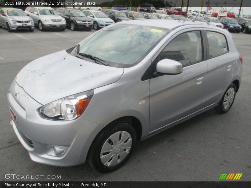 Starlight Silver / Black 2015 Mitsubishi Mirage DE