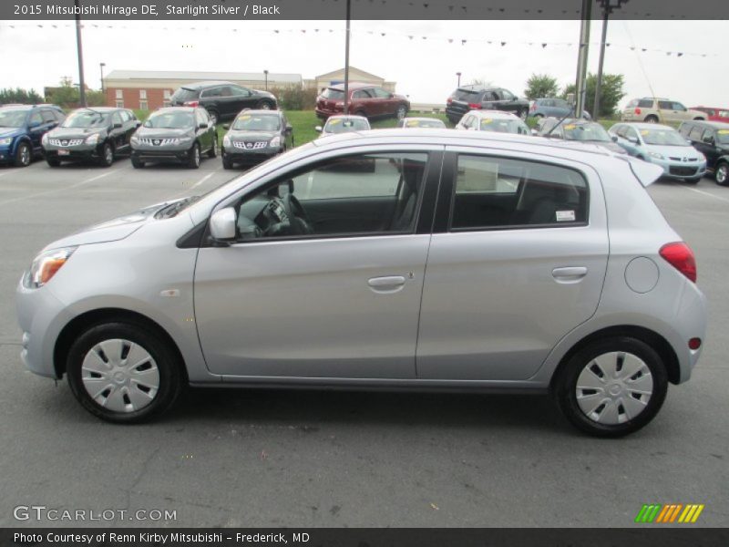 Starlight Silver / Black 2015 Mitsubishi Mirage DE