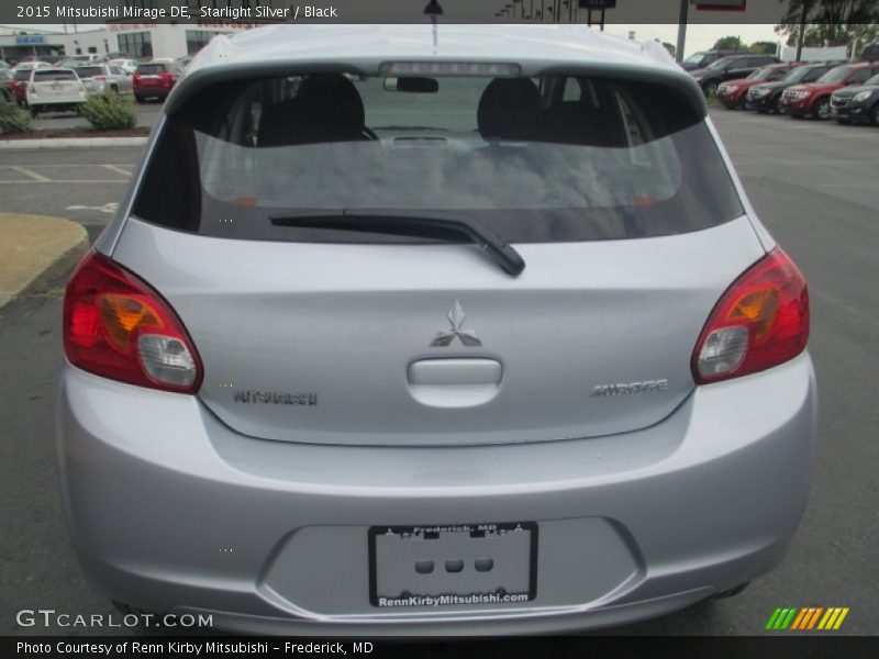 Starlight Silver / Black 2015 Mitsubishi Mirage DE