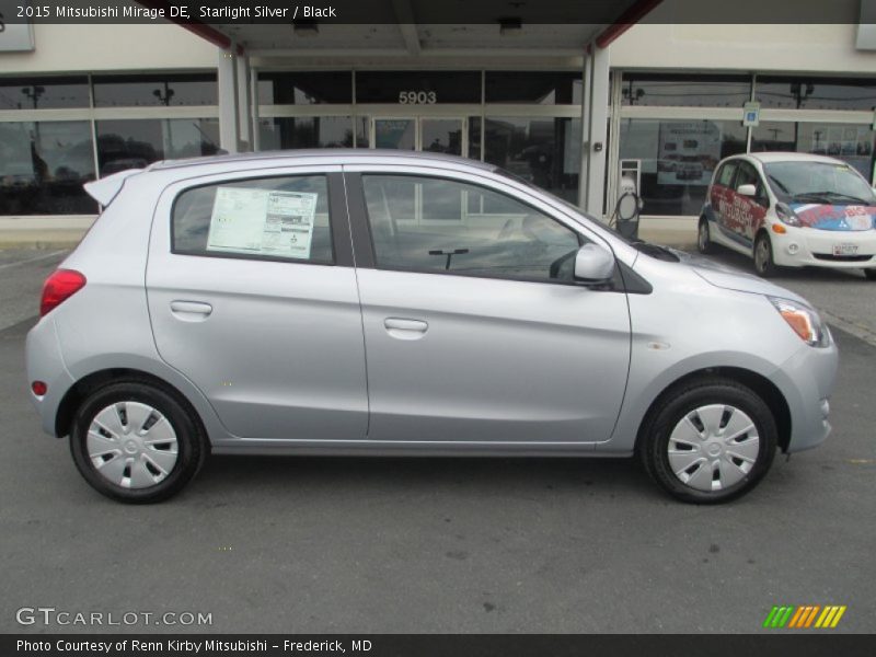 Starlight Silver / Black 2015 Mitsubishi Mirage DE
