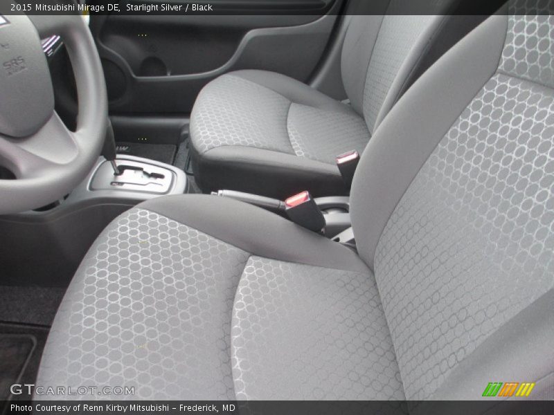 Starlight Silver / Black 2015 Mitsubishi Mirage DE