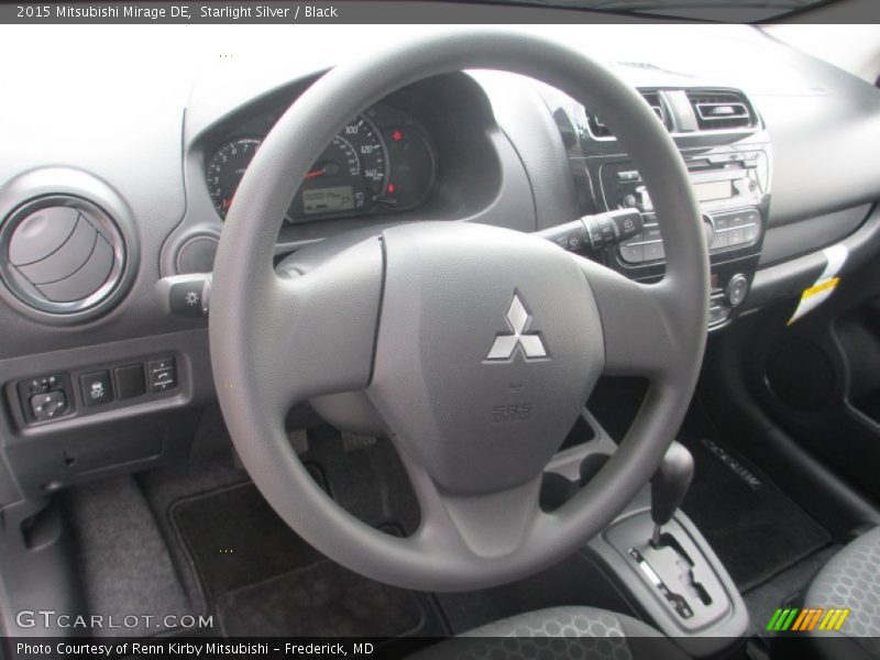 Starlight Silver / Black 2015 Mitsubishi Mirage DE