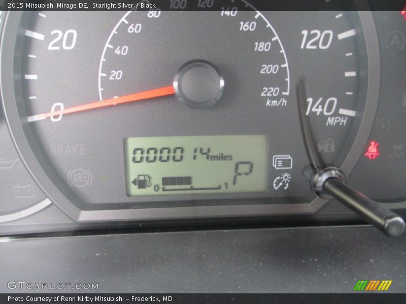 Starlight Silver / Black 2015 Mitsubishi Mirage DE