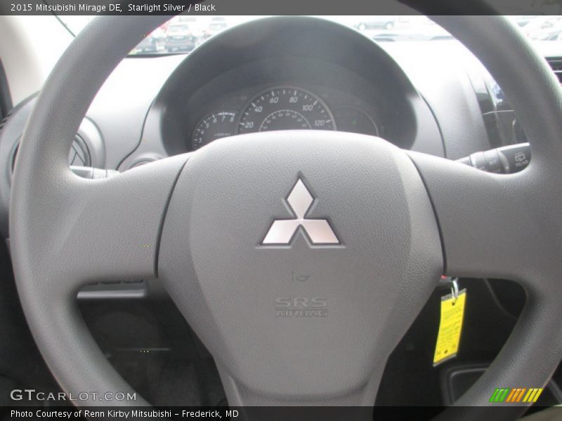 Starlight Silver / Black 2015 Mitsubishi Mirage DE