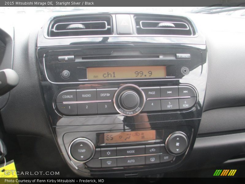 Starlight Silver / Black 2015 Mitsubishi Mirage DE