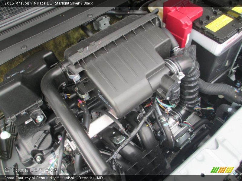 Starlight Silver / Black 2015 Mitsubishi Mirage DE