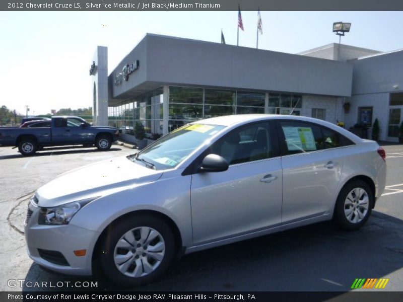 Silver Ice Metallic / Jet Black/Medium Titanium 2012 Chevrolet Cruze LS