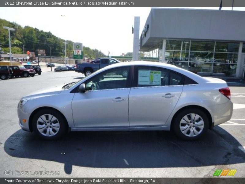 Silver Ice Metallic / Jet Black/Medium Titanium 2012 Chevrolet Cruze LS