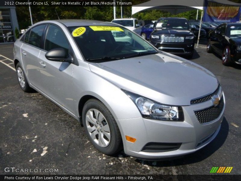 Silver Ice Metallic / Jet Black/Medium Titanium 2012 Chevrolet Cruze LS