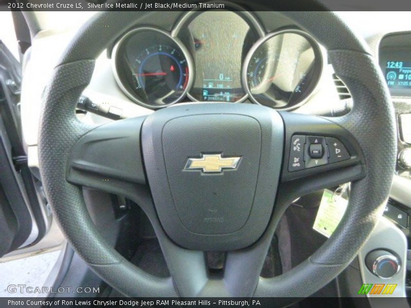 Silver Ice Metallic / Jet Black/Medium Titanium 2012 Chevrolet Cruze LS