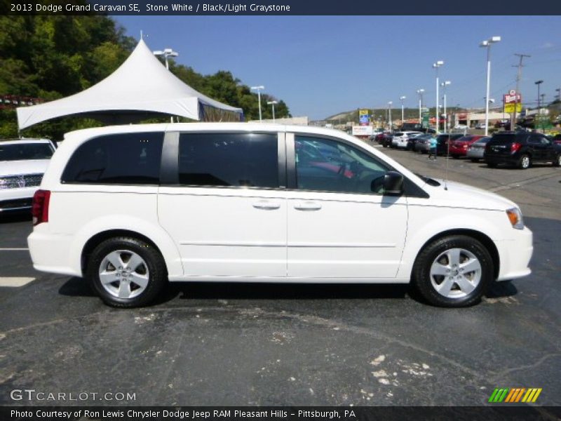 Stone White / Black/Light Graystone 2013 Dodge Grand Caravan SE