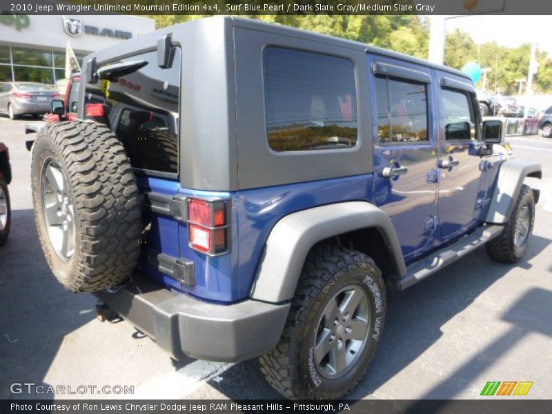 Surf Blue Pearl / Dark Slate Gray/Medium Slate Gray 2010 Jeep Wrangler Unlimited Mountain Edition 4x4