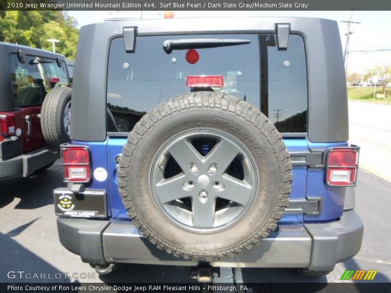 Surf Blue Pearl / Dark Slate Gray/Medium Slate Gray 2010 Jeep Wrangler Unlimited Mountain Edition 4x4