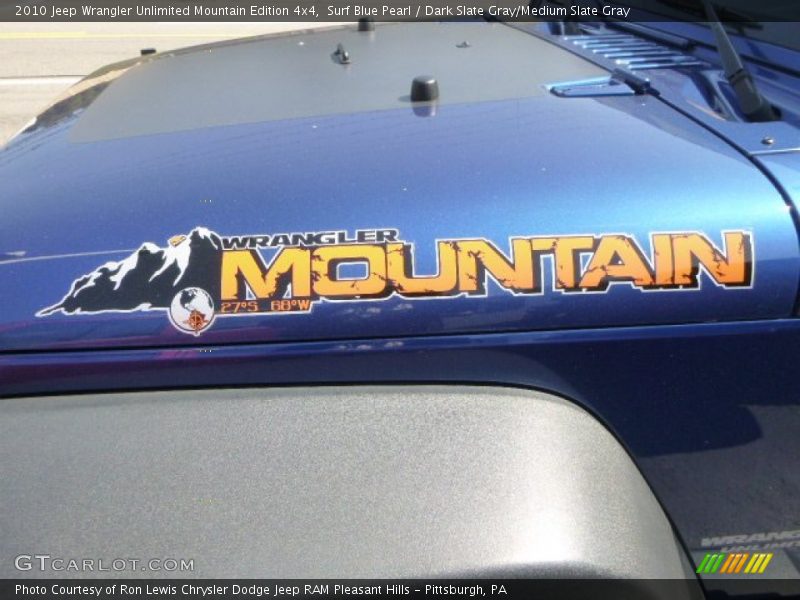 Surf Blue Pearl / Dark Slate Gray/Medium Slate Gray 2010 Jeep Wrangler Unlimited Mountain Edition 4x4