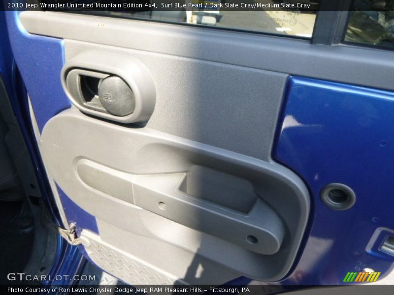 Surf Blue Pearl / Dark Slate Gray/Medium Slate Gray 2010 Jeep Wrangler Unlimited Mountain Edition 4x4