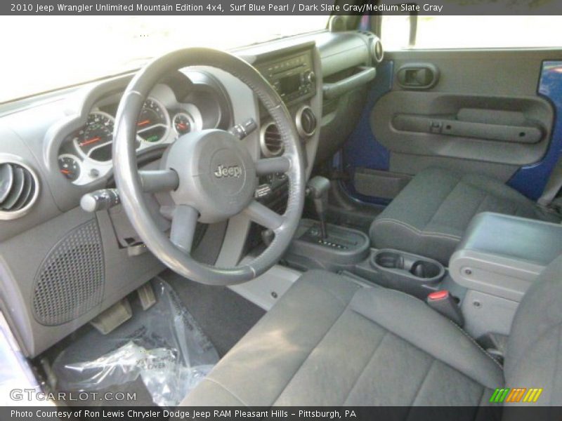 Surf Blue Pearl / Dark Slate Gray/Medium Slate Gray 2010 Jeep Wrangler Unlimited Mountain Edition 4x4