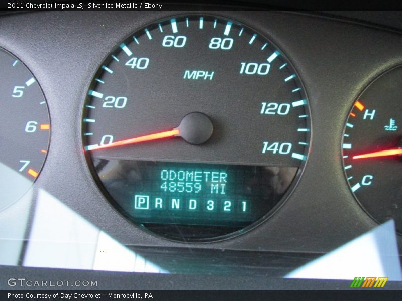 Silver Ice Metallic / Ebony 2011 Chevrolet Impala LS