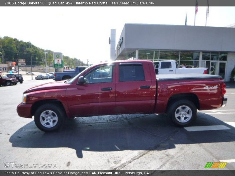 Inferno Red Crystal Pearl / Medium Slate Gray 2006 Dodge Dakota SLT Quad Cab 4x4