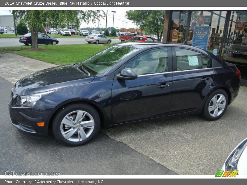 Blue Ray Metallic / Cocoa/Light Neutral 2014 Chevrolet Cruze Diesel