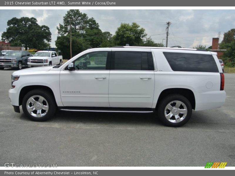 Summit White / Cocoa/Dune 2015 Chevrolet Suburban LTZ 4WD