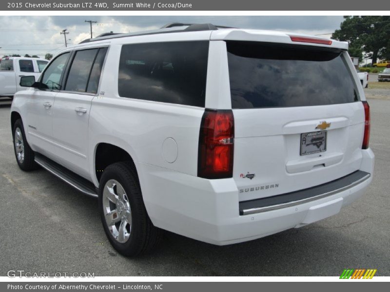 Summit White / Cocoa/Dune 2015 Chevrolet Suburban LTZ 4WD