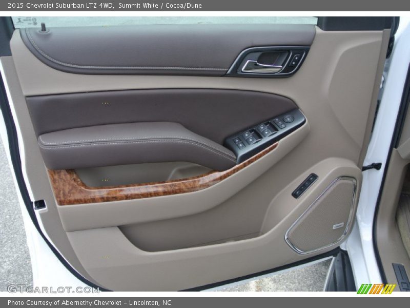 Summit White / Cocoa/Dune 2015 Chevrolet Suburban LTZ 4WD