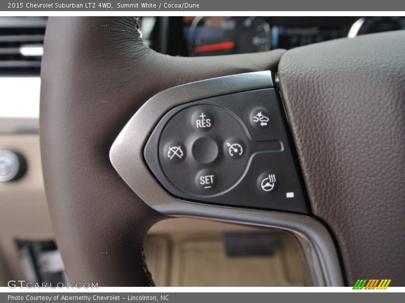 Summit White / Cocoa/Dune 2015 Chevrolet Suburban LTZ 4WD