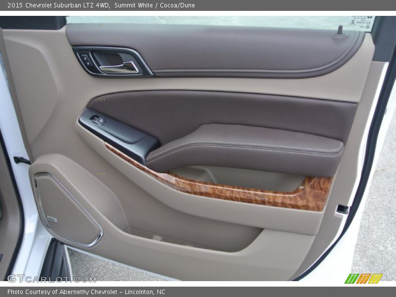 Summit White / Cocoa/Dune 2015 Chevrolet Suburban LTZ 4WD