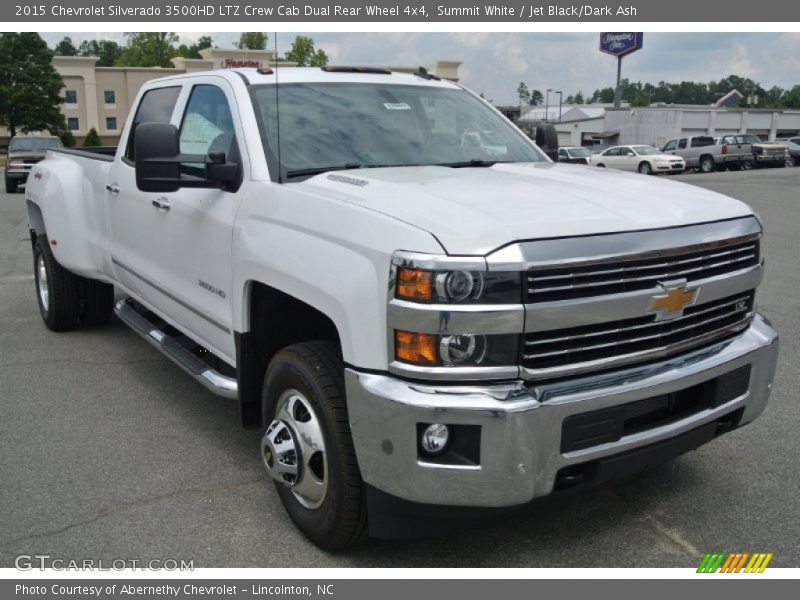 Summit White / Jet Black/Dark Ash 2015 Chevrolet Silverado 3500HD LTZ Crew Cab Dual Rear Wheel 4x4