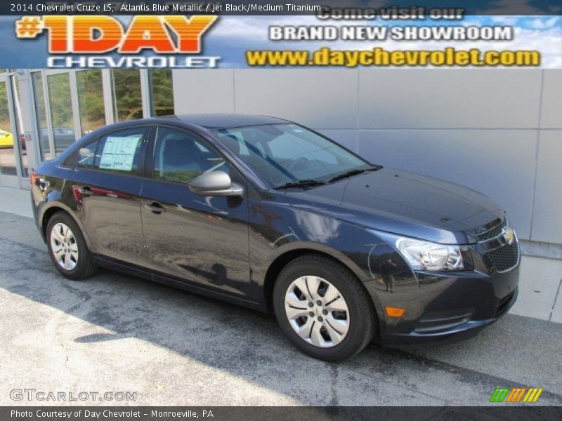 Atlantis Blue Metallic / Jet Black/Medium Titanium 2014 Chevrolet Cruze LS