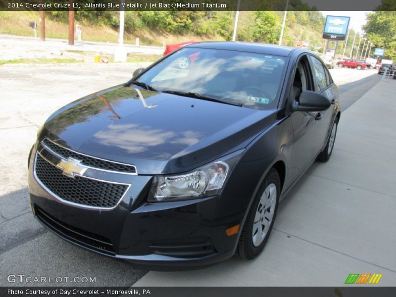 Atlantis Blue Metallic / Jet Black/Medium Titanium 2014 Chevrolet Cruze LS