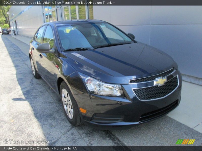 Atlantis Blue Metallic / Jet Black/Medium Titanium 2014 Chevrolet Cruze LS