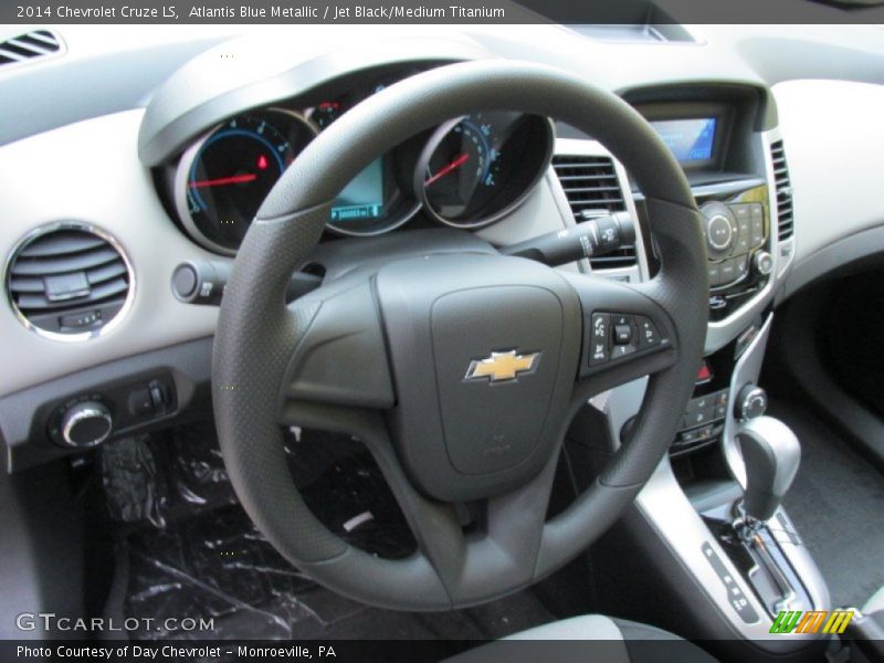 Atlantis Blue Metallic / Jet Black/Medium Titanium 2014 Chevrolet Cruze LS