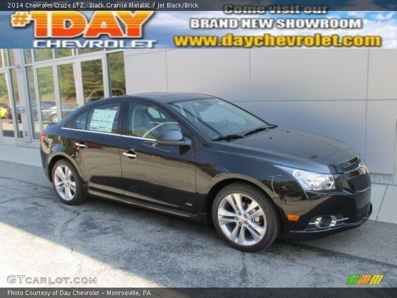 Black Granite Metallic / Jet Black/Brick 2014 Chevrolet Cruze LTZ