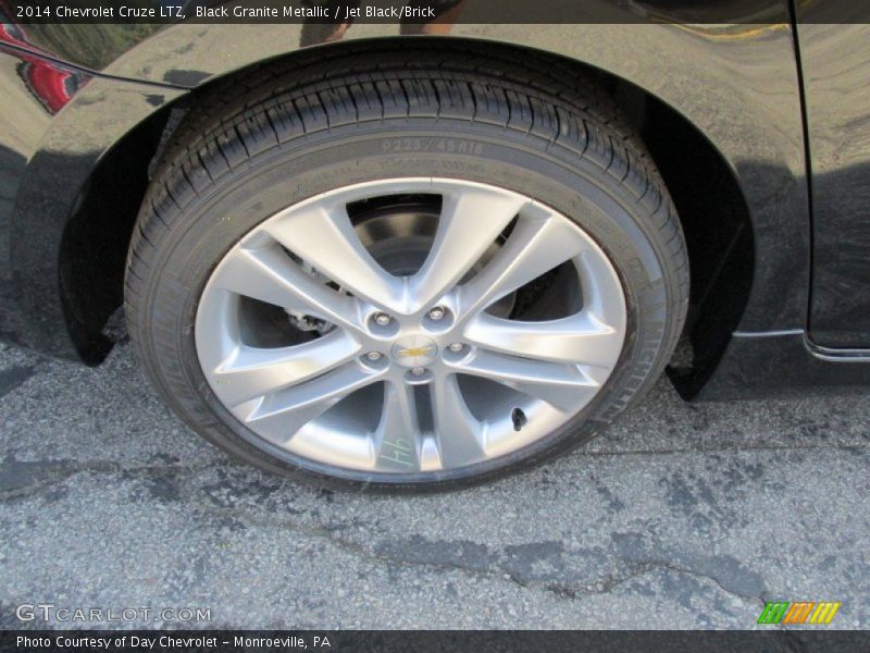 Black Granite Metallic / Jet Black/Brick 2014 Chevrolet Cruze LTZ