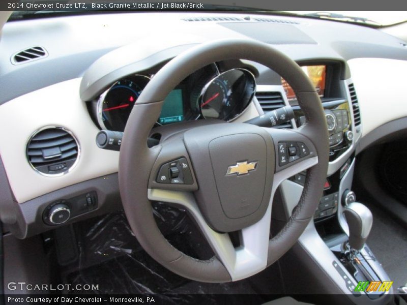 Black Granite Metallic / Jet Black/Brick 2014 Chevrolet Cruze LTZ