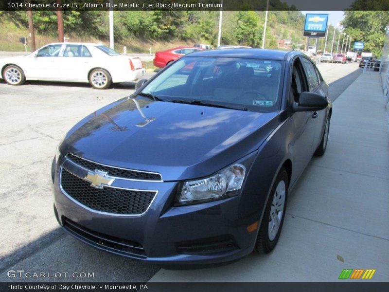 Atlantis Blue Metallic / Jet Black/Medium Titanium 2014 Chevrolet Cruze LS