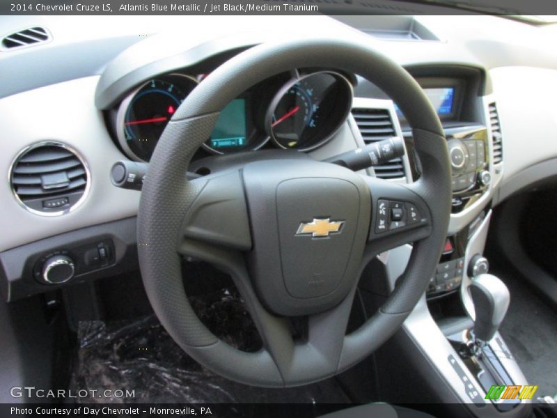 Atlantis Blue Metallic / Jet Black/Medium Titanium 2014 Chevrolet Cruze LS