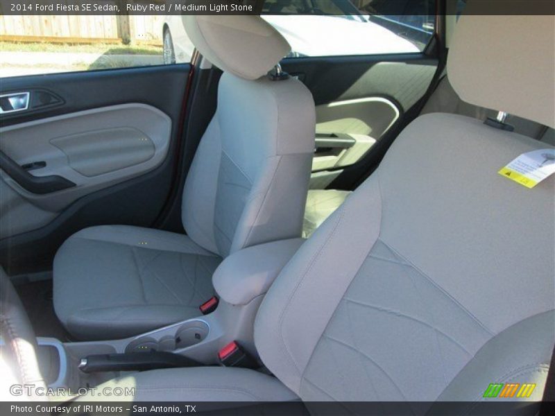 Ruby Red / Medium Light Stone 2014 Ford Fiesta SE Sedan