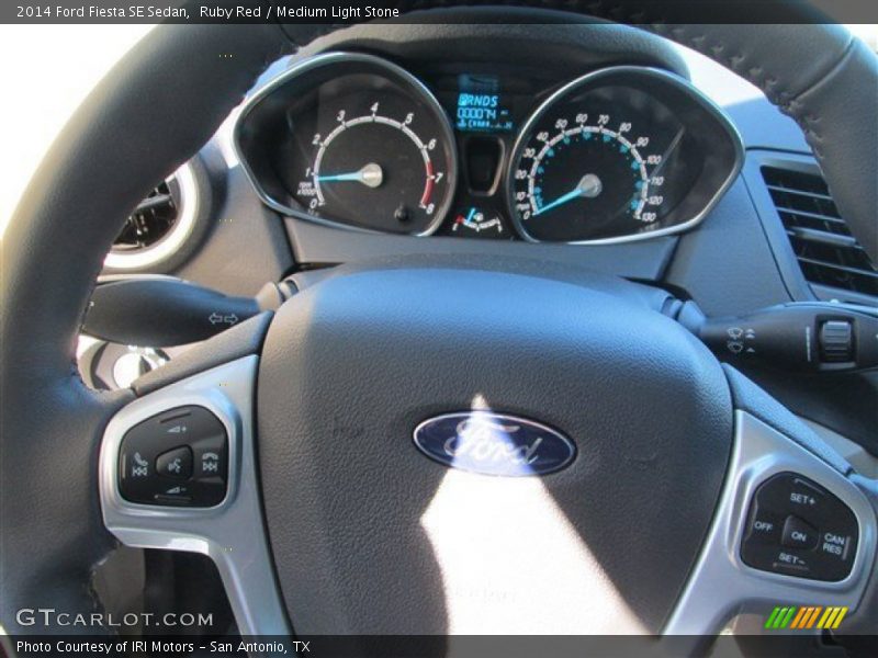 Ruby Red / Medium Light Stone 2014 Ford Fiesta SE Sedan