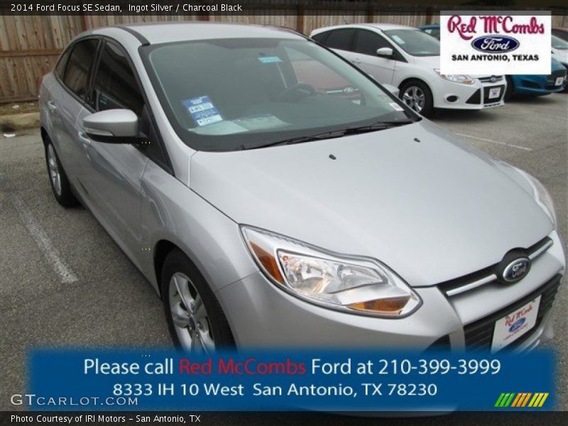 Ingot Silver / Charcoal Black 2014 Ford Focus SE Sedan