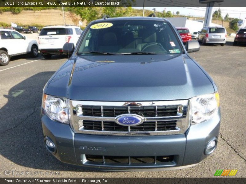 Steel Blue Metallic / Charcoal Black 2011 Ford Escape XLT 4WD