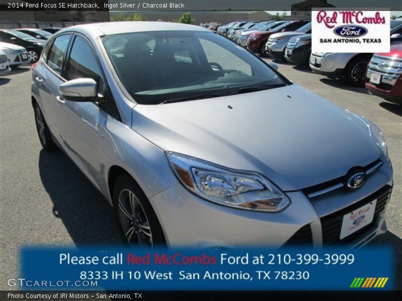 Ingot Silver / Charcoal Black 2014 Ford Focus SE Hatchback