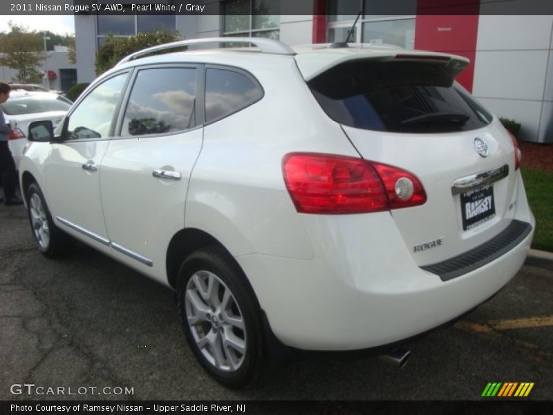 Pearl White / Gray 2011 Nissan Rogue SV AWD