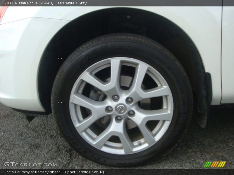 Pearl White / Gray 2011 Nissan Rogue SV AWD