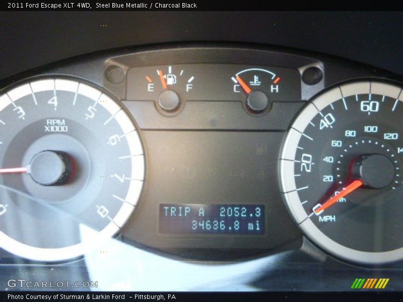 Steel Blue Metallic / Charcoal Black 2011 Ford Escape XLT 4WD